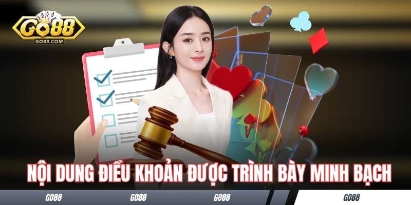 Nội dung điều khoản được trình bày minh bạch